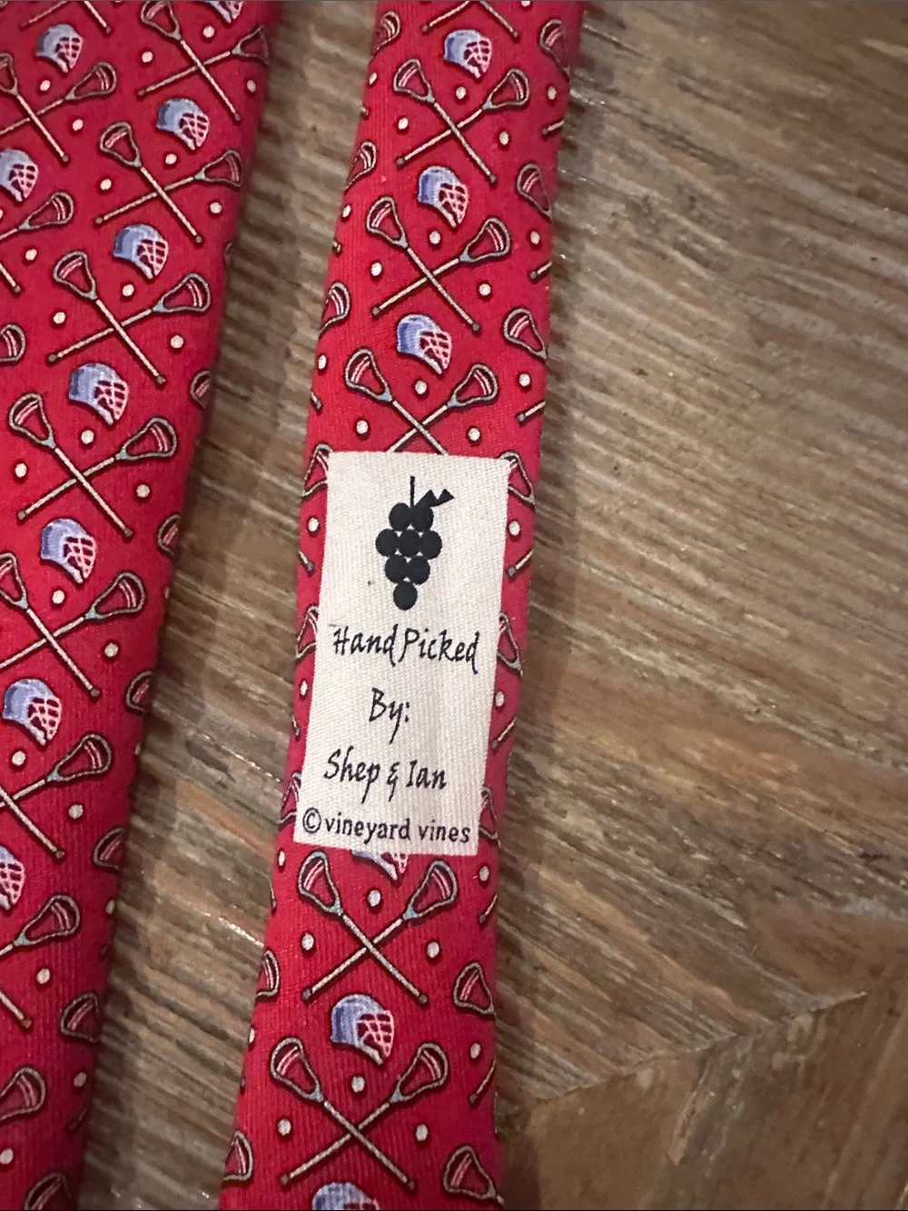 Vineyard Vines Boys Red Lacrosse LAX tie one size